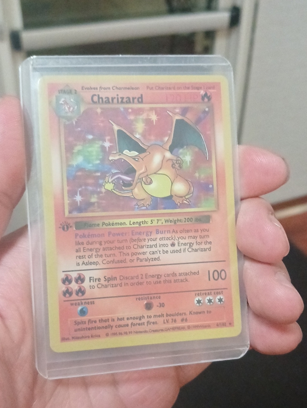 Pokémon Charizard First Edition Holographic PROXY Trading Card